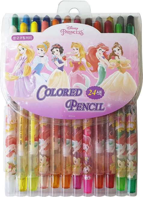 디즈니프린세스 색연필, 24색, 1개