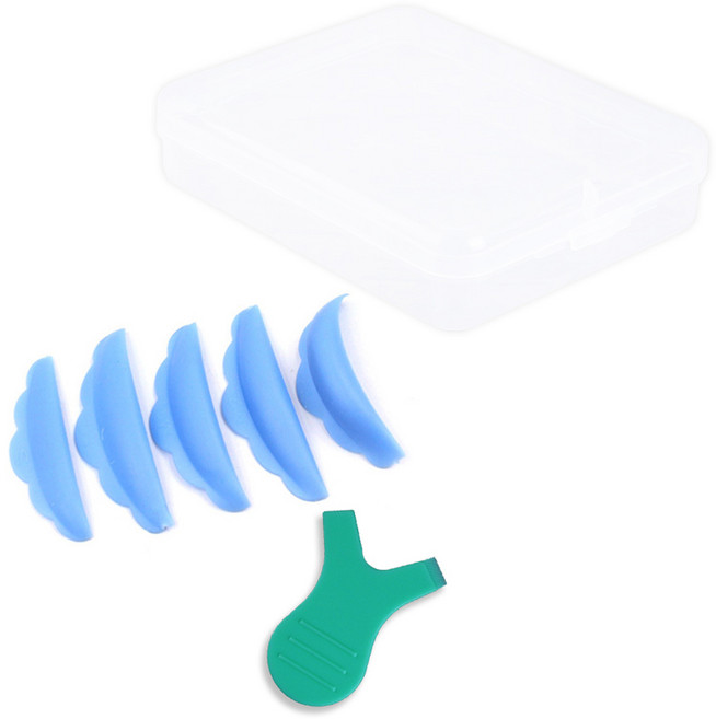 노글루 속눈썹펌 파랑이 L컬 롯드 5p + y 헤라 + 케이스 세트, 혼합색상, 1세트