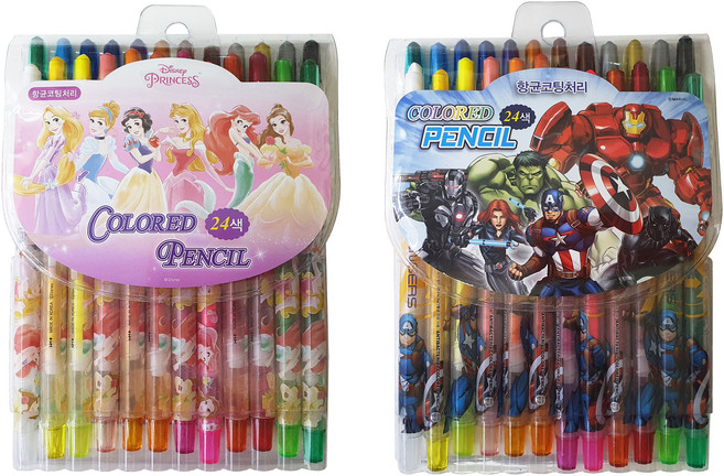 디즈니 24색 색연필 2종 세트, 1세트