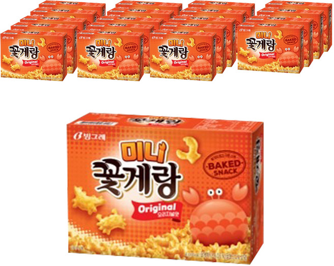꽃게랑 미니 오리지널맛, 40g, 20개