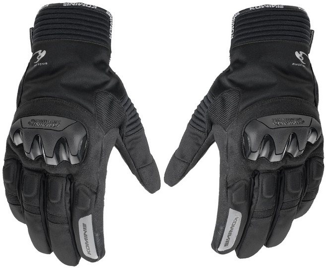 코미네 오토바이 겨울 방한 글러브 GK-834, 블랙
