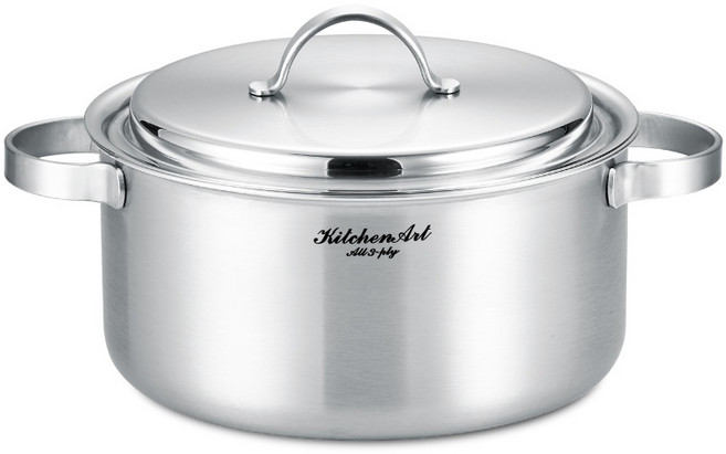 키친아트 인덕션 프리미엄 통3중 양수냄비, 18cm, 1개