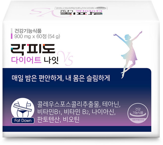 락피도 다이어트 나잇 54g, 1개, 60정