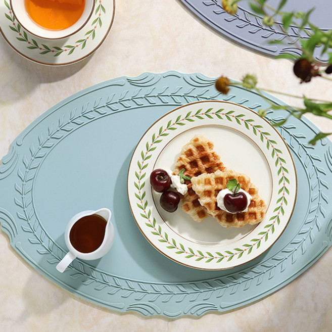 시라쿠스 로렐 실리콘 논슬립 테이블 식탁매트 4p, 민트, 43cm, 4개