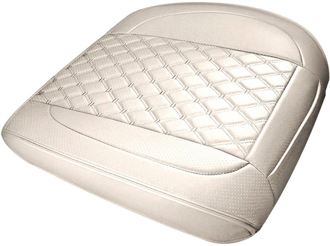 리버폭스 제네시스 전용 G80 GV80 퀄팅 가죽 차량용 방석, 바닐라베이지, 1개