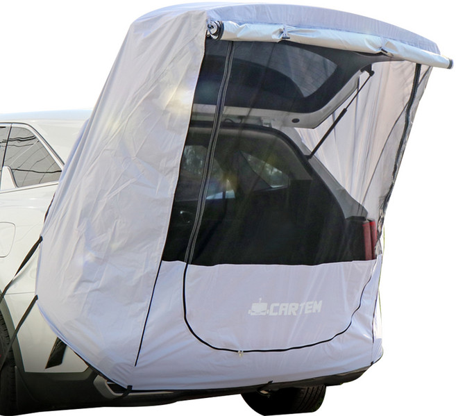 CARTEM PU塗層窗型車尾帳篷, 淺灰, 4人