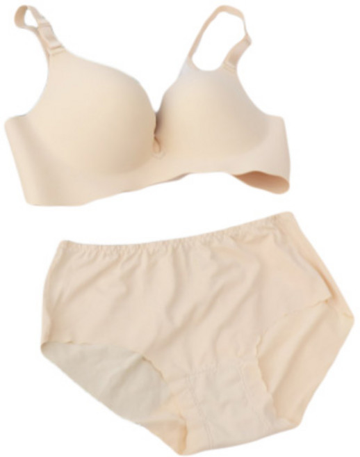 문릿 노와이어 2cm 볼륨업 뽕 감사 브라팬티세트