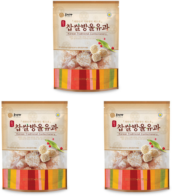 호정가 찹쌀방울유과, 100g, 3개