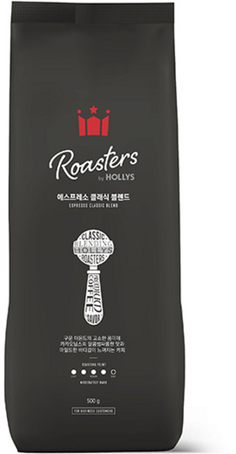 HOLLYS 義式經典綜合咖啡豆, 500g, 1包, 無研磨咖啡豆