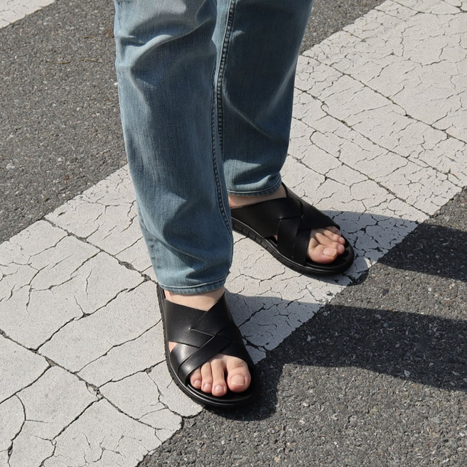 쥬비샵 와플 스트랩 코일 슬리퍼 3cm