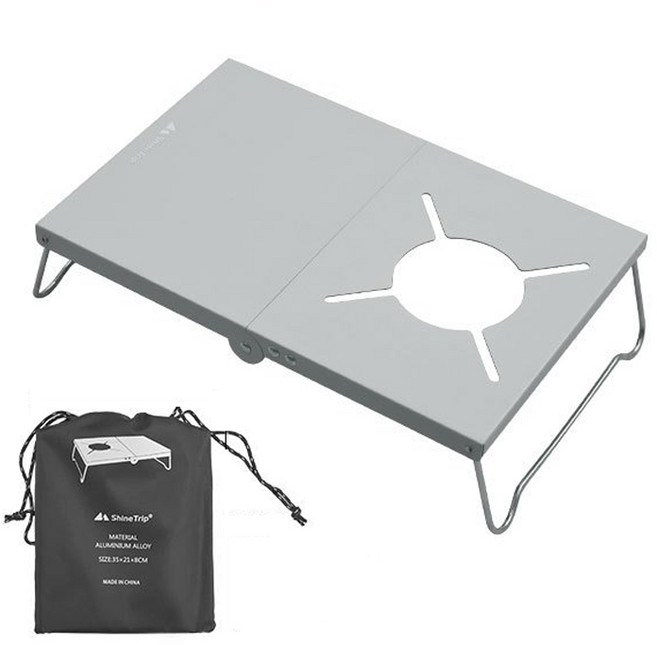 넥스피아 미니 스토브 테이블 + 파우치, 02 은(테이블)