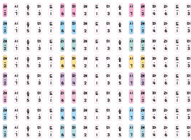 음계 스티커 8줄, 한글버전 A, 1개