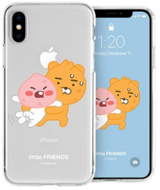 카카오 리틀프렌즈 클리어 젤리 휴대폰 케이스