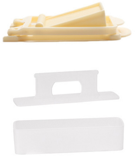 도블레 사각 초간단 김밥 만들기 스팸 슬라이서 + 김밥틀 대 세트, 아이보리(스팸 슬라이서), 화이트(김밥틀), 1세트