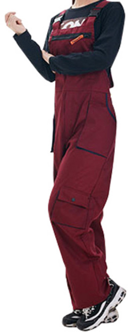 미화부장 빅사이즈 일체형 스즈끼 멜빵 작업복 점프수트, 03 레드, 1개