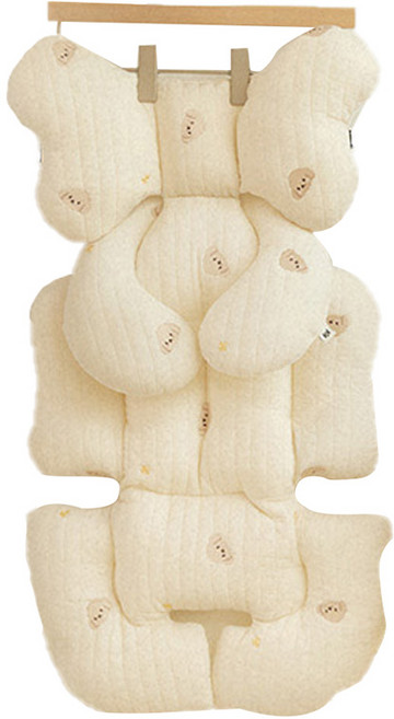 에시앙 모데즈 누빔자수 유모차라이너 + 목쿠션 세트, 강아지, 1세트