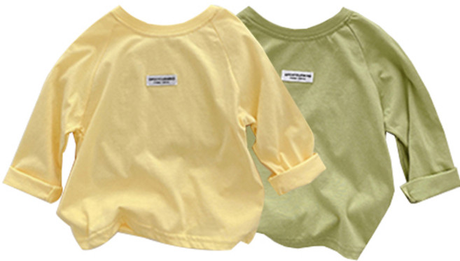 엠케이 여아용 무지 파스텔 긴팔티셔츠 2p