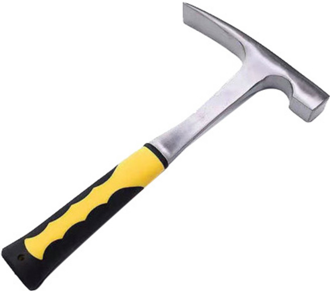 무다스 컬러 배색 망치 자귀 짜구 목공 탐사도구 수공구 평평한 타입 블랙옐로우, 1개