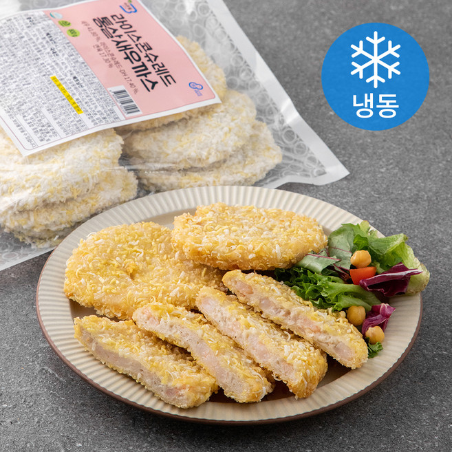 바른웰 라이스콘슈레드 통살새우까스 (냉동), 800g, 1개