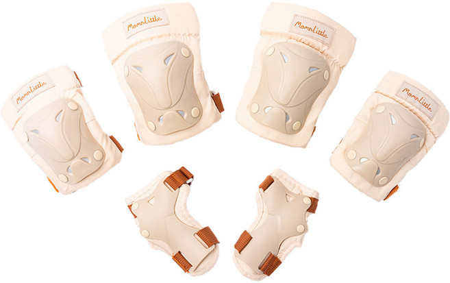 맘앤리틀 어린이 스포츠보호용품 3종 세트, 크림베이지, 1세트