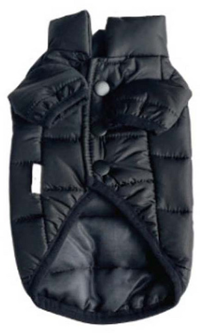 디자인사노 강아지 경량 하네스 패딩, 블랙, 1개