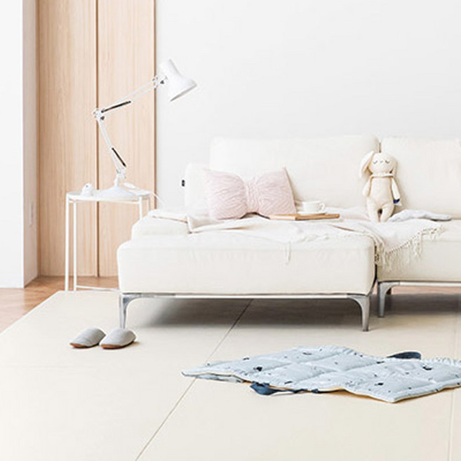 에시앙 숨쉬는 슈퍼와이드 유아용 노틈매트 방문설치, 크림 아이보리