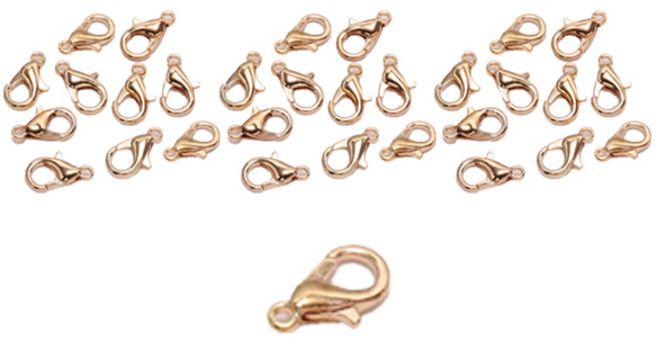 랍스타 고리 새우장식 연결 개고리 마스크 스트랩만들기 14mm EE_03_02, 골드, 100개