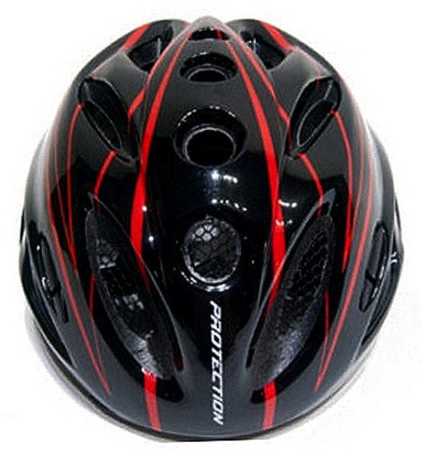 디스트로 프로텍션 경량 자전거 헬멧, 블랙 + 레드, 1개