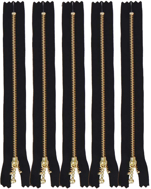 와이케이케이 베이직 메탈지퍼 30cm, 블랙, 5개