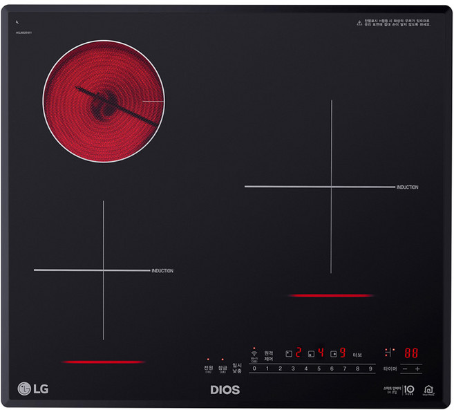 LG전자 디오스 하이브리드 전기레인지 빌트인 3구, BEY3GSTU, 방문설치