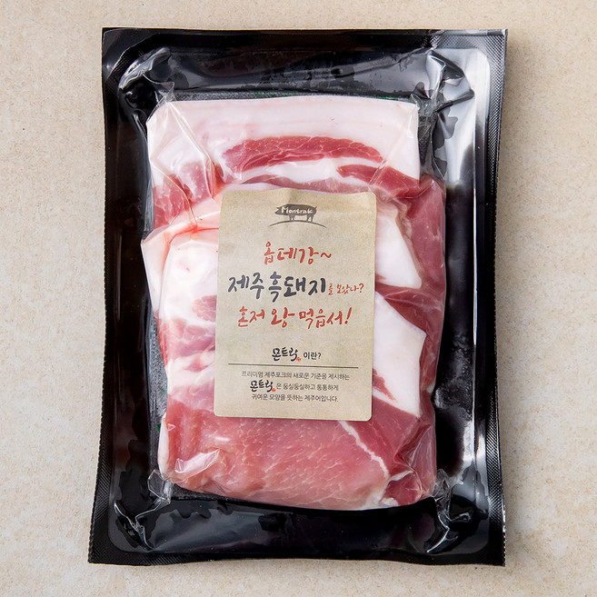 몬트락 흑돼지 미박등심 구이용 (냉장), 300g, 1개