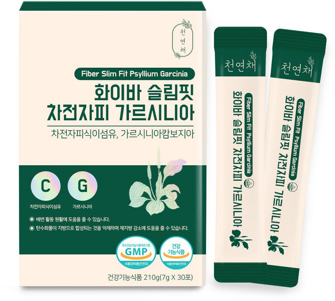 화이바 슬림핏 차전자피 식이섬유 가르시니아 쾌변 다이어트, 1개, 210g