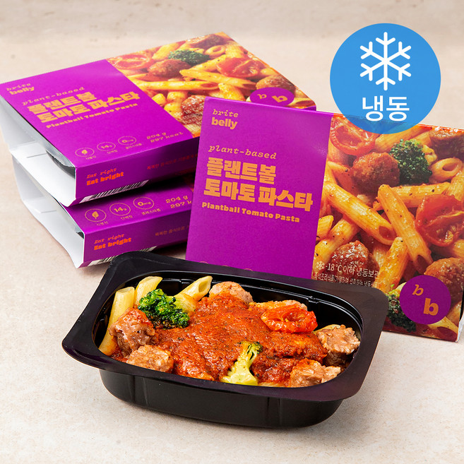 브라잇벨리 플랜트볼 토마토 파스타 (냉동), 204g, 4입