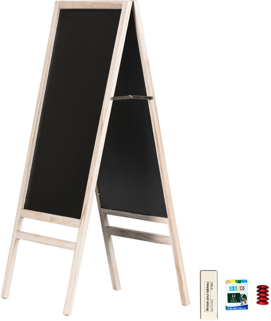 세우는간판 A형 양면 입간판 + 지우개 + 분필 12p + 자석 5p Tm_Deco, 원목, 1세트