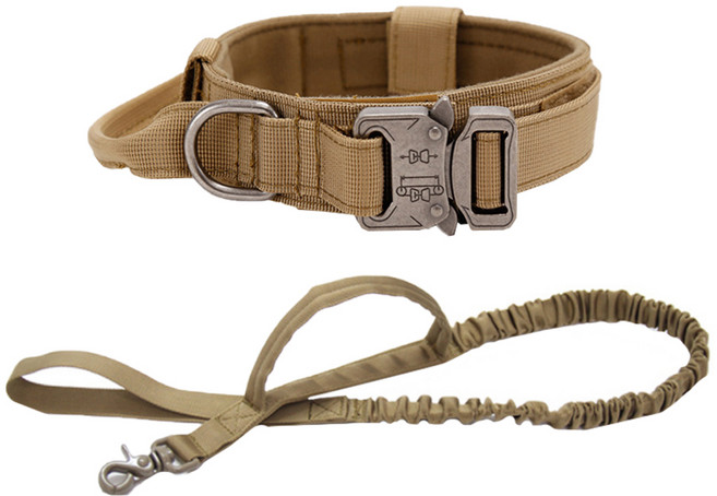 스펜서 강아지 튼튼이 대형견 목줄 세트 L, 베이지, 1세트