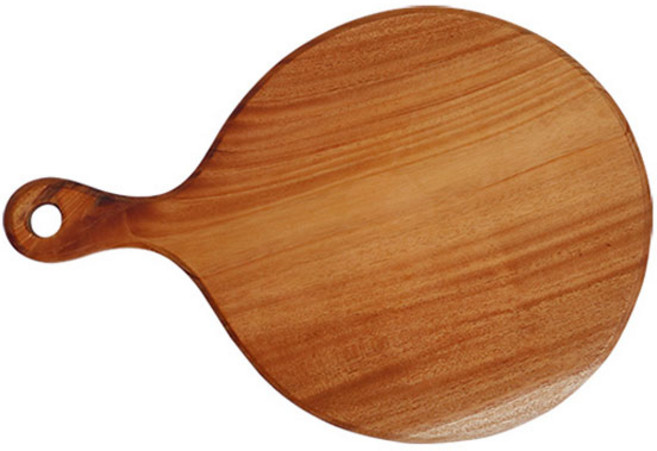 네이쳐리빙 바오 마호가니 플레이팅 원목 원형 핸들도마, 1개