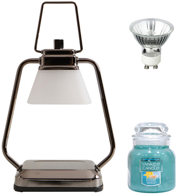 타이머 스퀘어 미니 캔들워머 + 양키 캔들 스몰자 세트, 바하마브리즈, 블랙펄