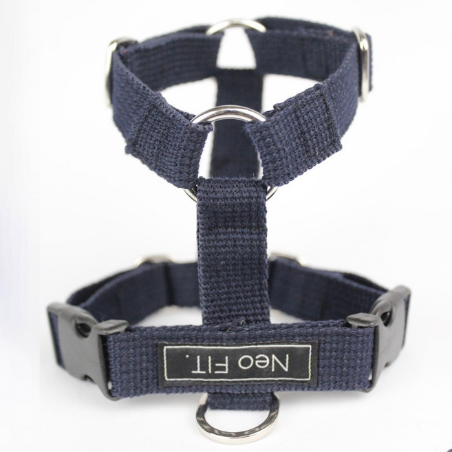 네오핏 강아지 H형 하네스, 네이비, 1개