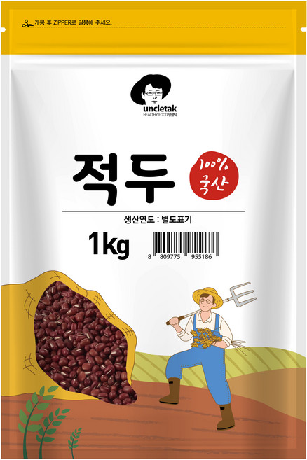 엉클탁 국산 적두 팥, 1kg, 1개
