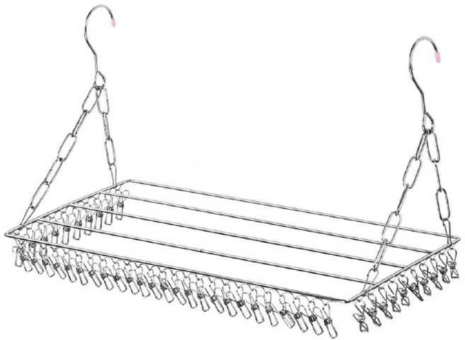 창틀 미니 빨래 건조대 집게 45클립 60cm, 1개