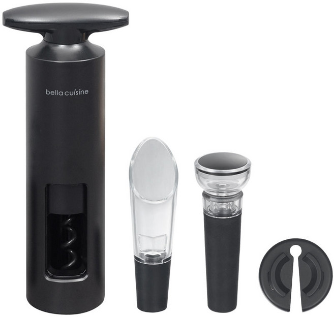 벨라쿠진 블랙라인 셀프 풀 와인오프너 세트, 무광블랙, 1세트