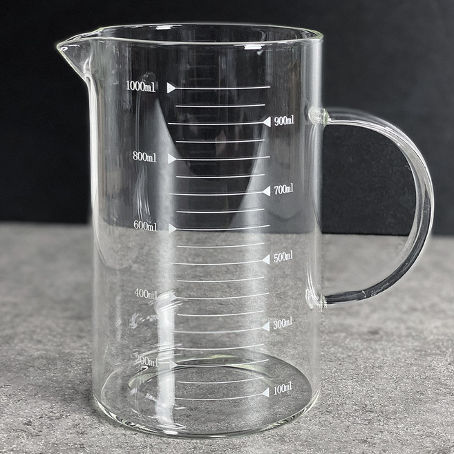 mir 耐熱玻璃手柄燒杯量杯 2入, 單一顏色, 1000ml