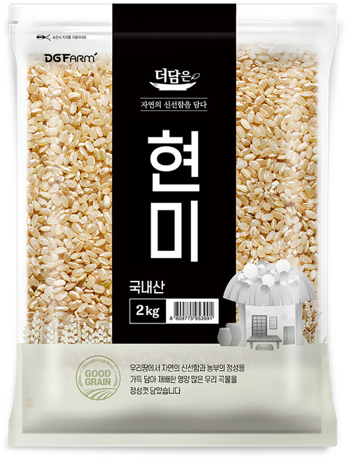 더담은 국산 현미, 2kg, 1개
