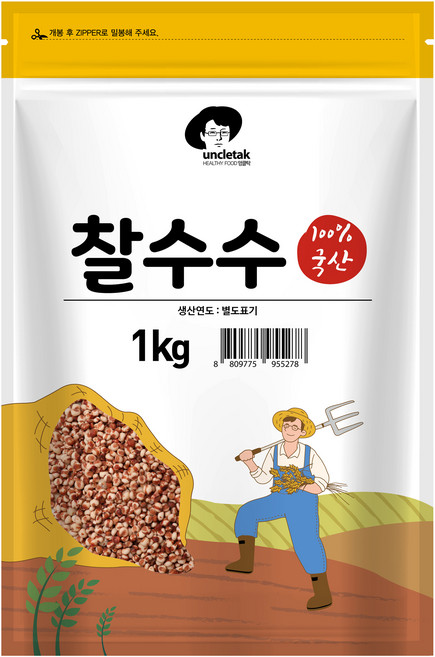 엉클탁 국산 찰수수, 1kg, 1개