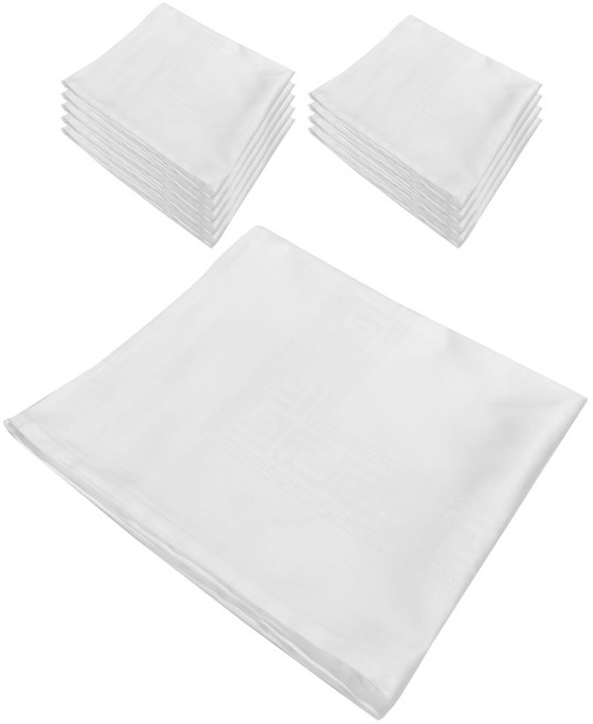 바리스타 린넨 타올 순면 100%, 화이트, 10개