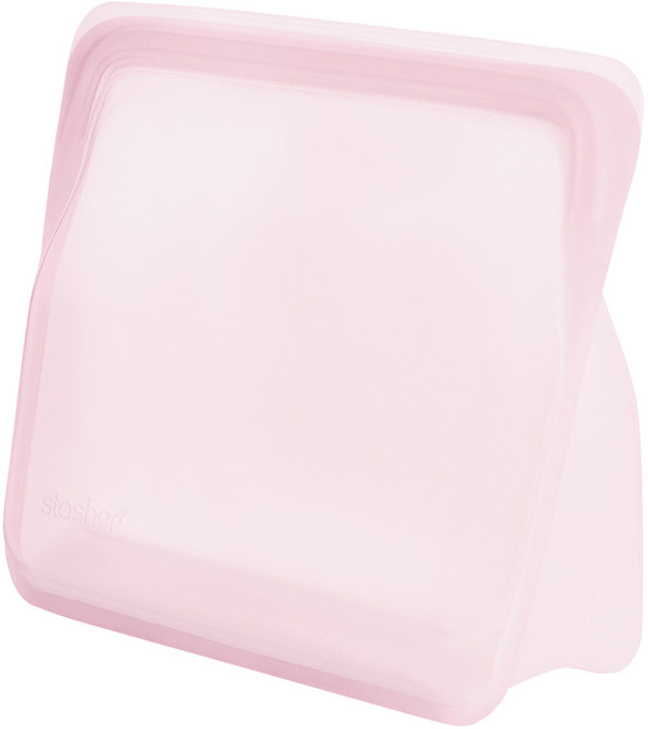 stasher 直立式透明收納袋 彩虹粉色, 1個