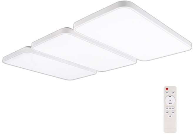 원하 LED 슬림 시스템 거실등 삼성칩 150W 조명 + 리모컨, 화이트