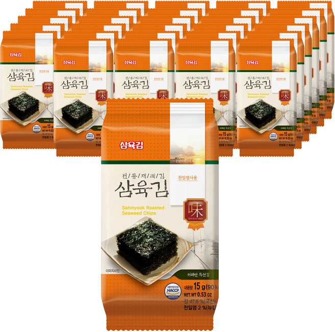 [삼육수산]재래식탁용김, 15g, 30개