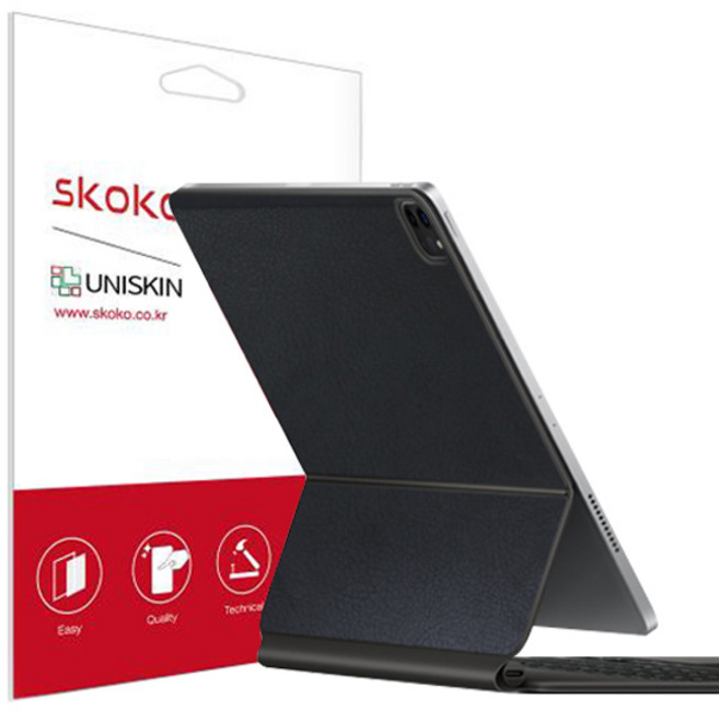 스코코 태블릿 매직키보드 유니스킨 전신보호필름, 레더 블랙, 1개