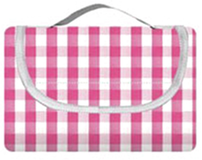 장사부 감성 양면방수 피크닉 매트, 깅엄핑크